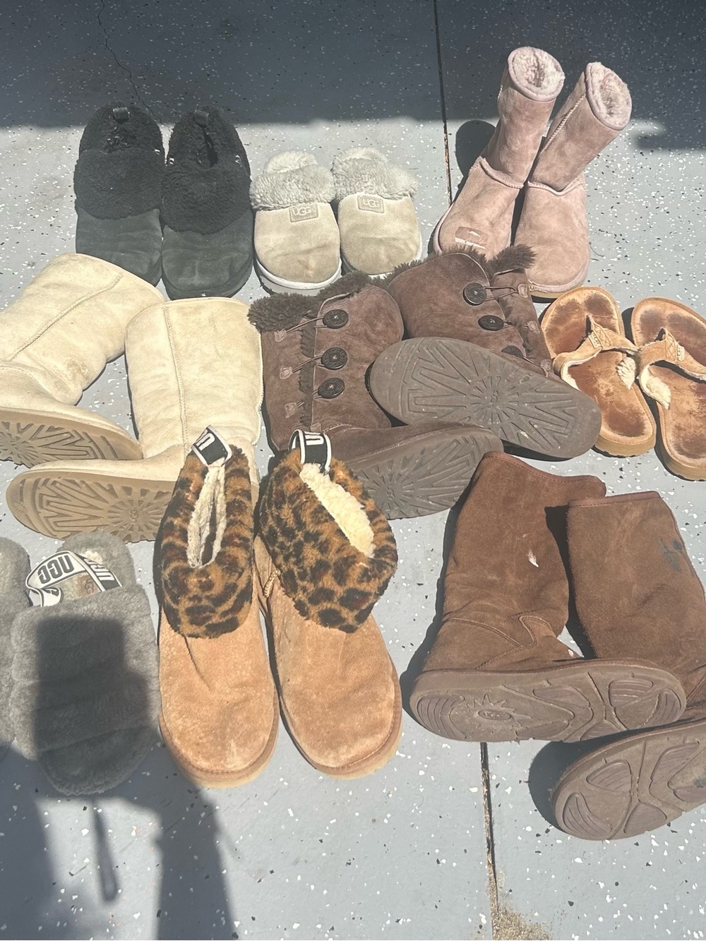 UGG Mixed Lot Of 9 Unisex Boots, Slippers, Sandals Cozy Winter Shoes Bundle Fair - Picture 2 of 4